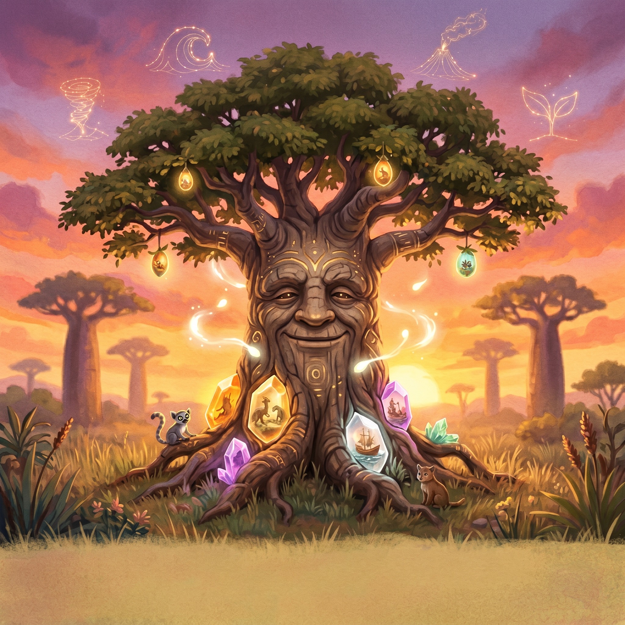 Baobabs Memoria, ilustración del bestiario de Equandia