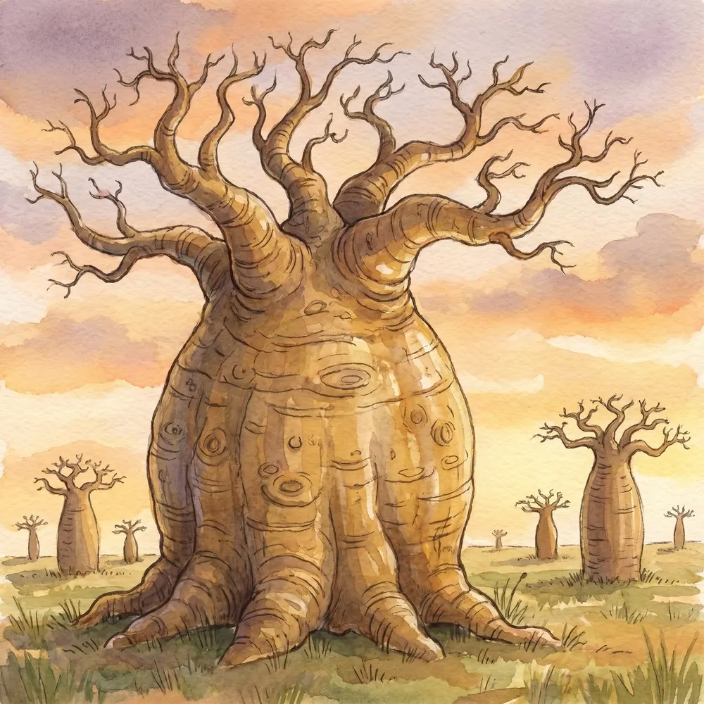 Memory Baobabs, illustration from the Equandia bestiary