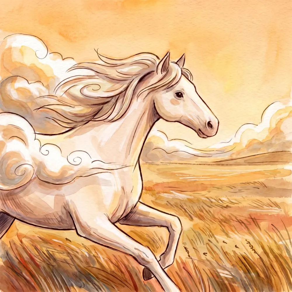 Wind Horses, illustration from the Equandia bestiary