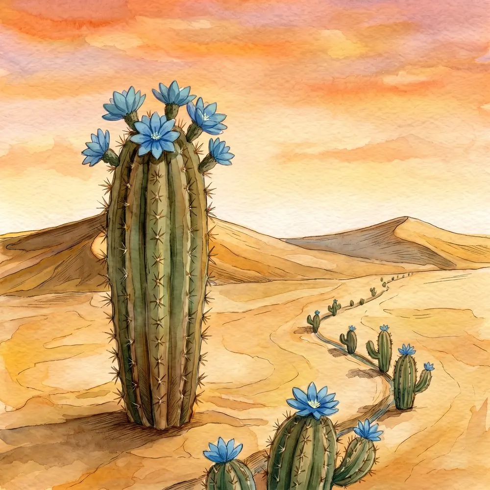 Sentinel Cactus, illustration from the Equandia bestiary