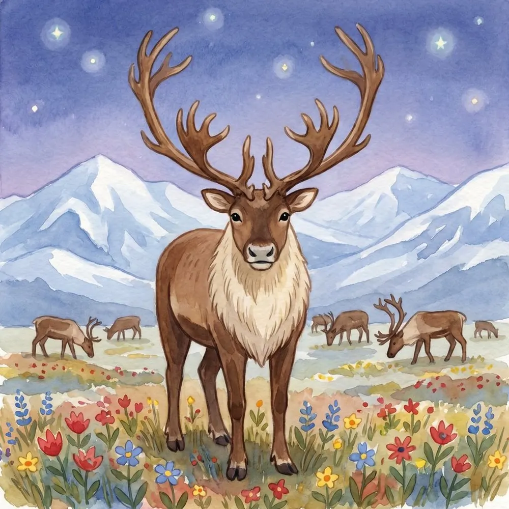 Prophet Caribou, illustration from the Equandia bestiary