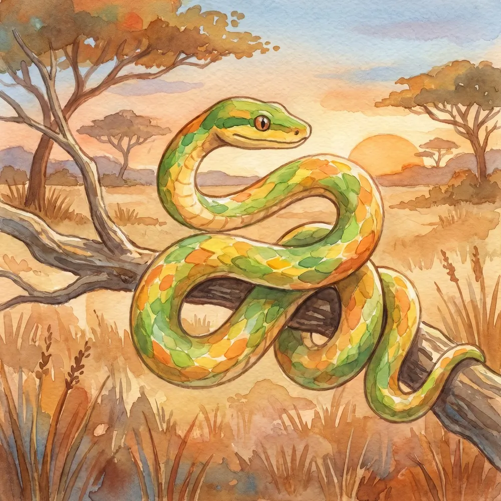 Barometer Snake, illustration from the Equandia bestiary