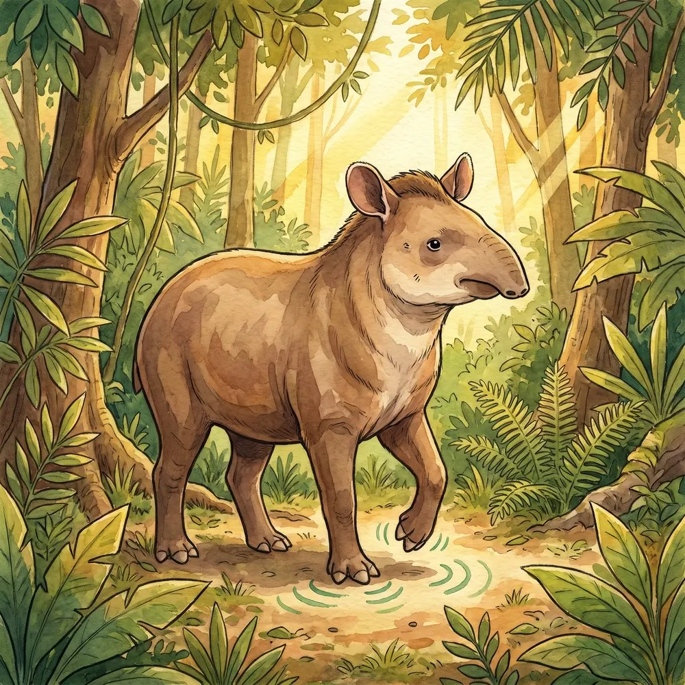 Seismic Tapir, illustration from the Equandia bestiary