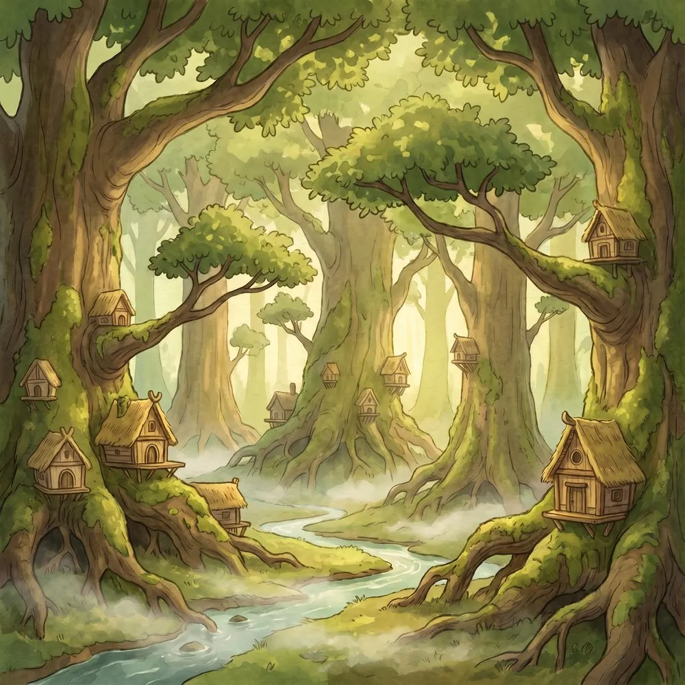 The Verdant Forest, home to Equandia's flora