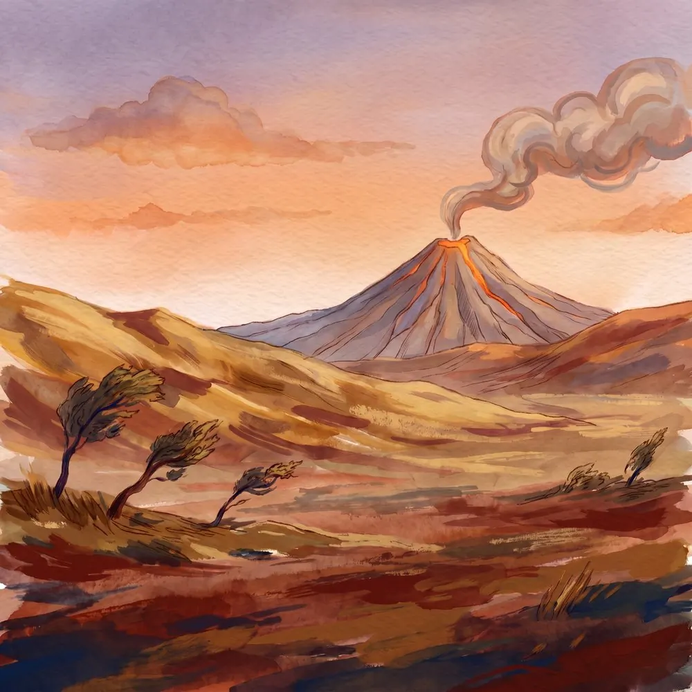 The Fire Mountains, home of the Condor of the Signals