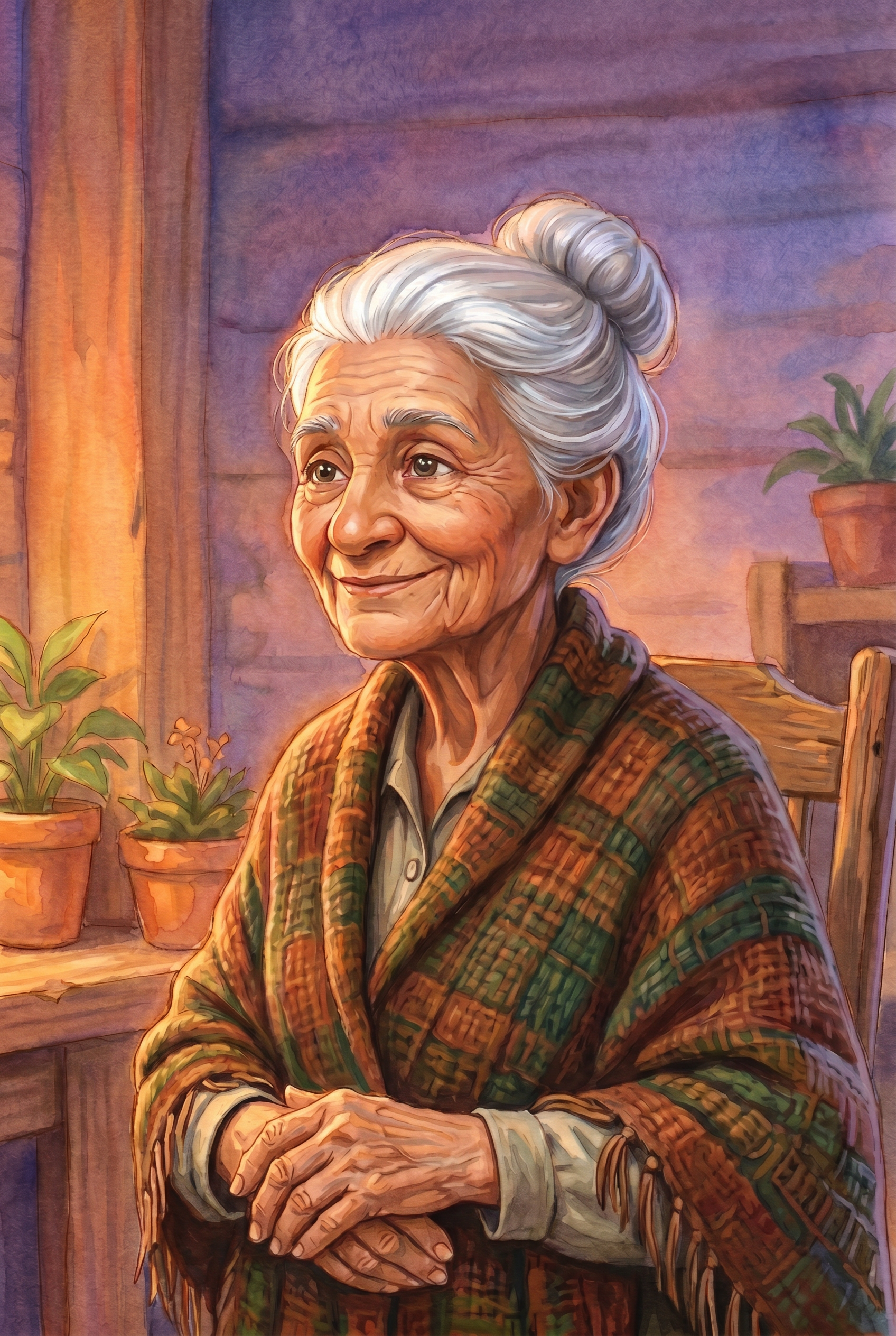 La abuela Rosa Mendoza, retrato